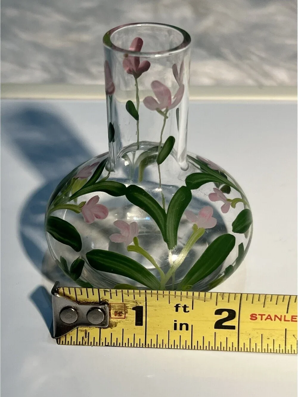 Vintage Mini Hand Painted Floral Bud Vase